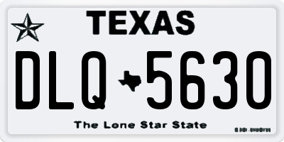 TX license plate DLQ5630