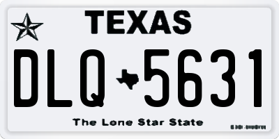 TX license plate DLQ5631