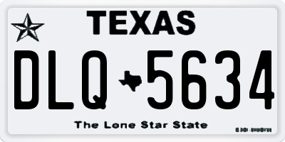 TX license plate DLQ5634