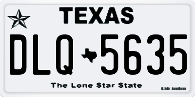 TX license plate DLQ5635
