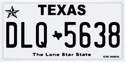 TX license plate DLQ5638