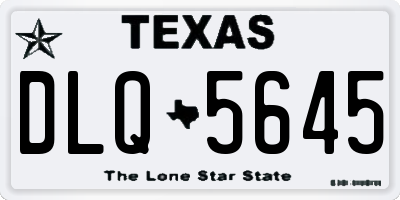 TX license plate DLQ5645