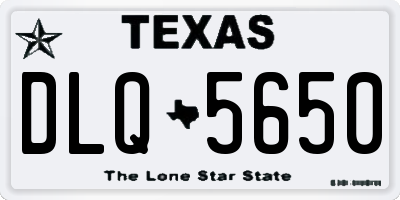 TX license plate DLQ5650