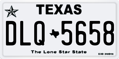 TX license plate DLQ5658