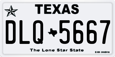 TX license plate DLQ5667