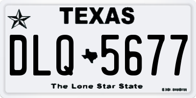 TX license plate DLQ5677