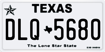 TX license plate DLQ5680