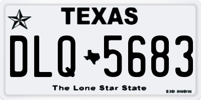 TX license plate DLQ5683