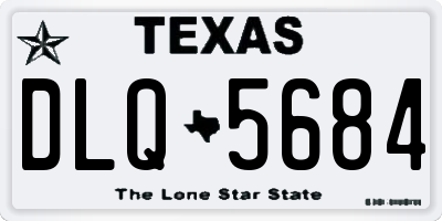 TX license plate DLQ5684