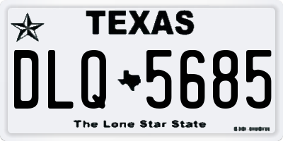 TX license plate DLQ5685