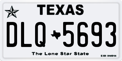 TX license plate DLQ5693