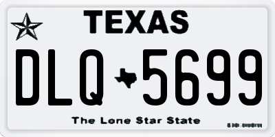TX license plate DLQ5699