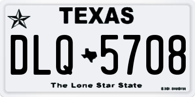 TX license plate DLQ5708