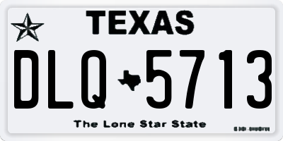 TX license plate DLQ5713