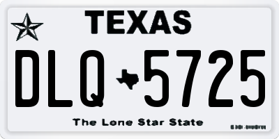 TX license plate DLQ5725