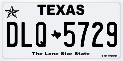 TX license plate DLQ5729