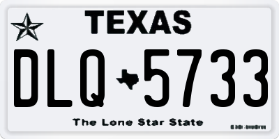 TX license plate DLQ5733
