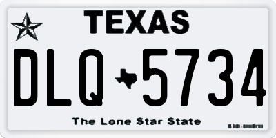TX license plate DLQ5734