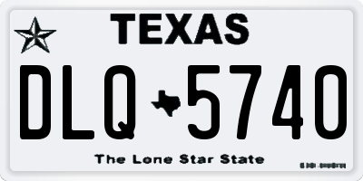 TX license plate DLQ5740