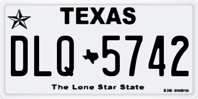 TX license plate DLQ5742