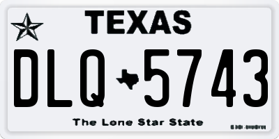 TX license plate DLQ5743