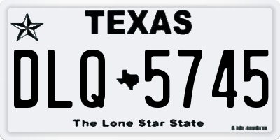 TX license plate DLQ5745