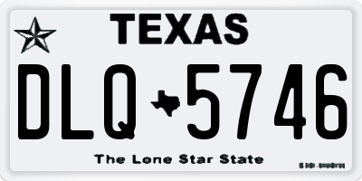 TX license plate DLQ5746