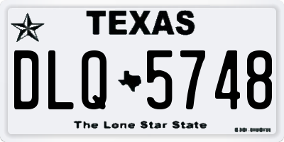 TX license plate DLQ5748