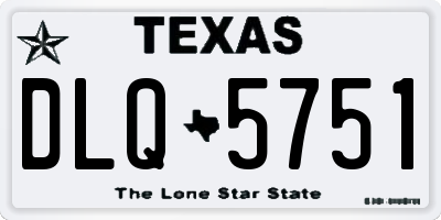TX license plate DLQ5751