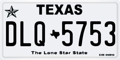 TX license plate DLQ5753