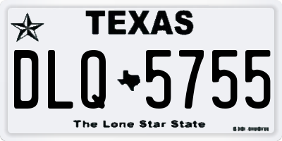 TX license plate DLQ5755