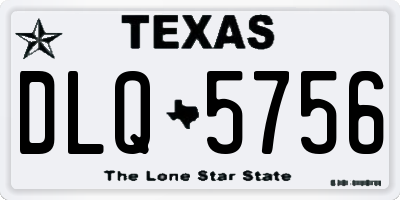 TX license plate DLQ5756