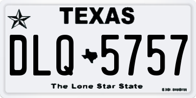 TX license plate DLQ5757