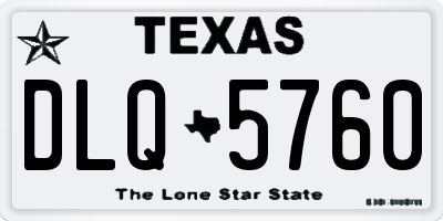 TX license plate DLQ5760