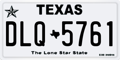 TX license plate DLQ5761