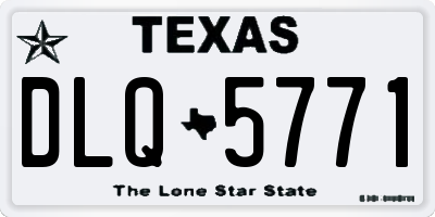 TX license plate DLQ5771