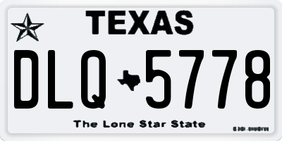 TX license plate DLQ5778