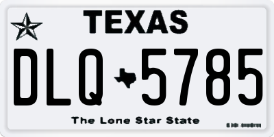 TX license plate DLQ5785