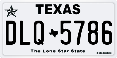 TX license plate DLQ5786