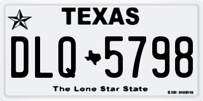 TX license plate DLQ5798