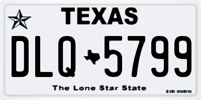 TX license plate DLQ5799