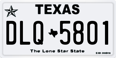 TX license plate DLQ5801