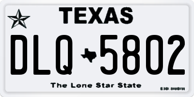 TX license plate DLQ5802