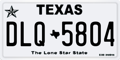 TX license plate DLQ5804