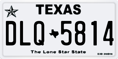 TX license plate DLQ5814