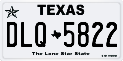 TX license plate DLQ5822