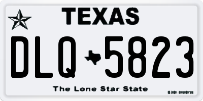 TX license plate DLQ5823