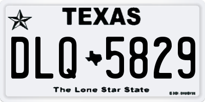 TX license plate DLQ5829