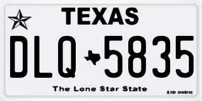 TX license plate DLQ5835