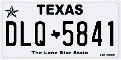 TX license plate DLQ5841